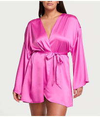 Сатиновий халат Short Satin Robe New Peony