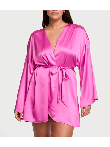 Сатиновий халат Short Satin Robe New Peony