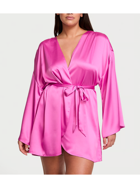 Сатиновый халат Short Satin Robe New Peony