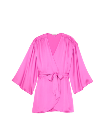 Сатиновий халат Short Satin Robe New Peony