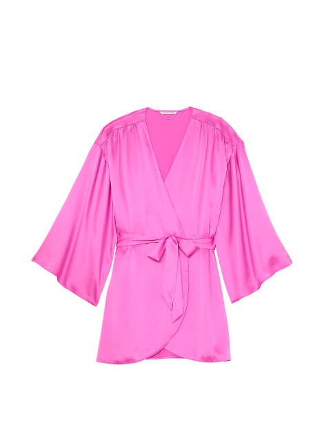 Сатиновый халат Short Satin Robe New Peony