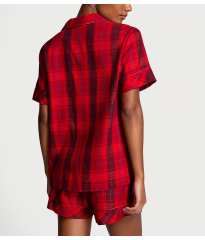 Піжама Flannel Short Pajama Set Red Plaid