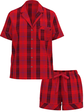 Пижама Flannel Short Pajama Set Red Plaid