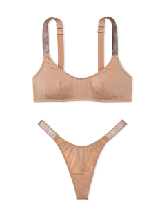 Комплект белья Shine Strap Scoop Bralette Set Praline