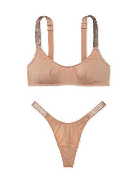 Комплект білизни Shine Strap Scoop Bralette Set Praline