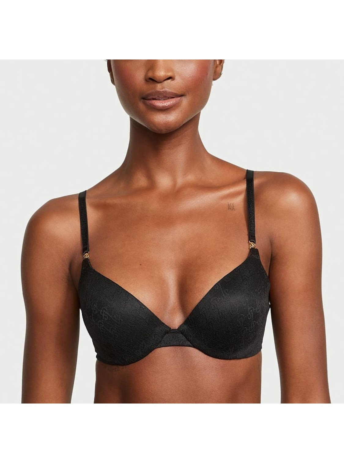 Комплект белья Icon by Victoria's Secret Push-Up Demi Bra Black