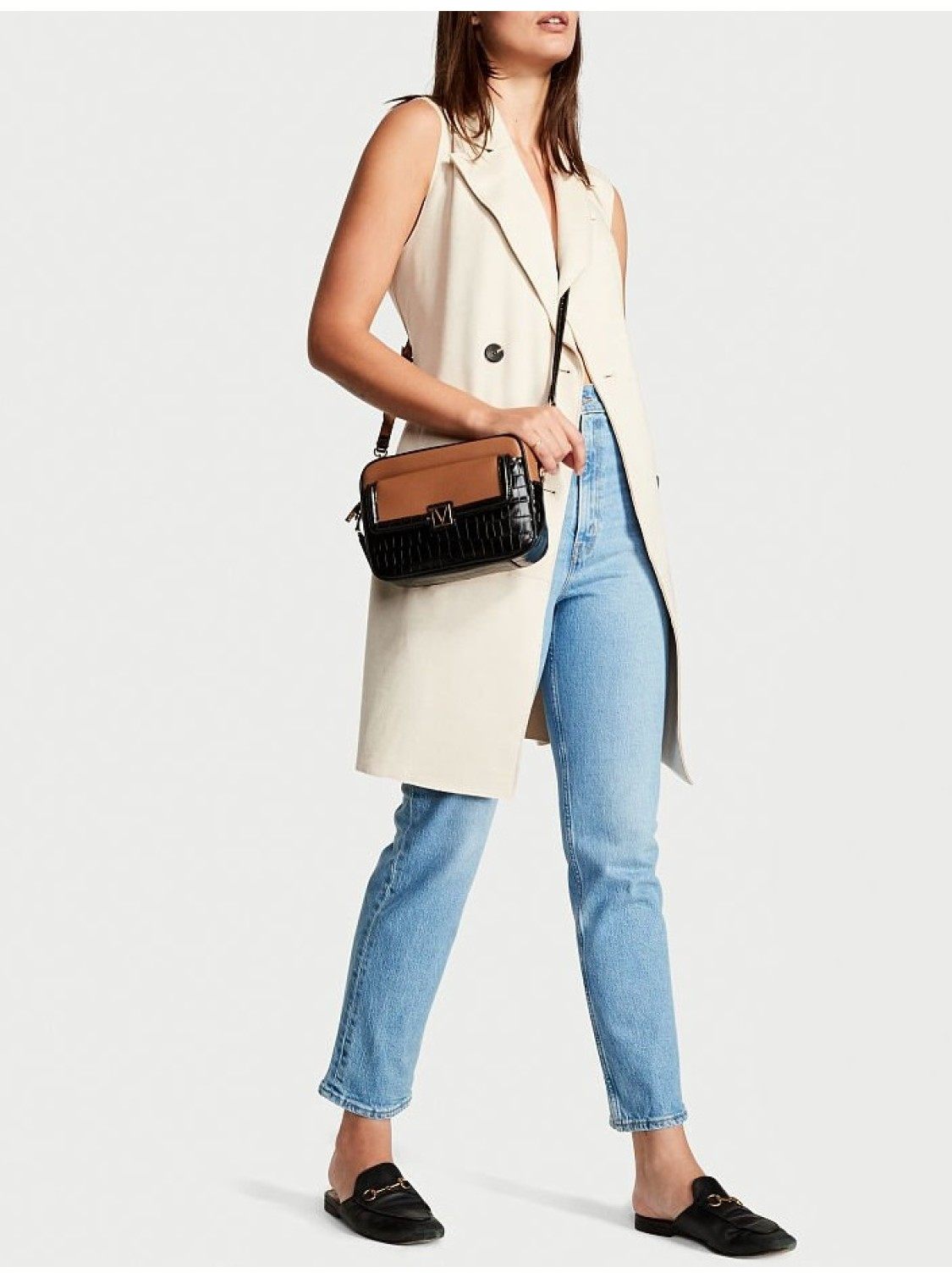 【新品未使用】 Peggy Top Licorice Bohemia 3Y Кросс-боди The Victoria Top Zip Shoulder Bag Croc Colorblock