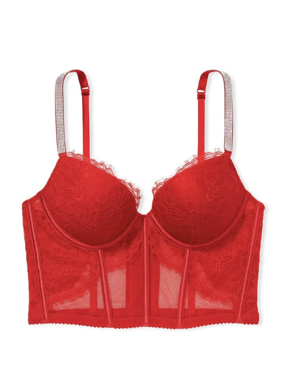 Secret Collection～RED～ Красный комплект белья Виктория Сикрет Unlined Lace Shine