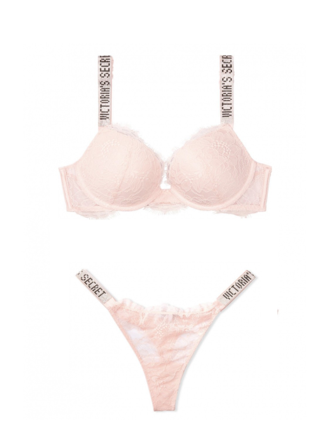 Комплект белья Victoria's Secret Very Sexy Shine Strap Rose Lace