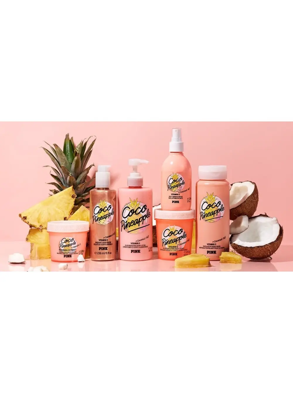 Гель для душа Coco Pineapple Scrub Wash PINK​ купить недорого в
