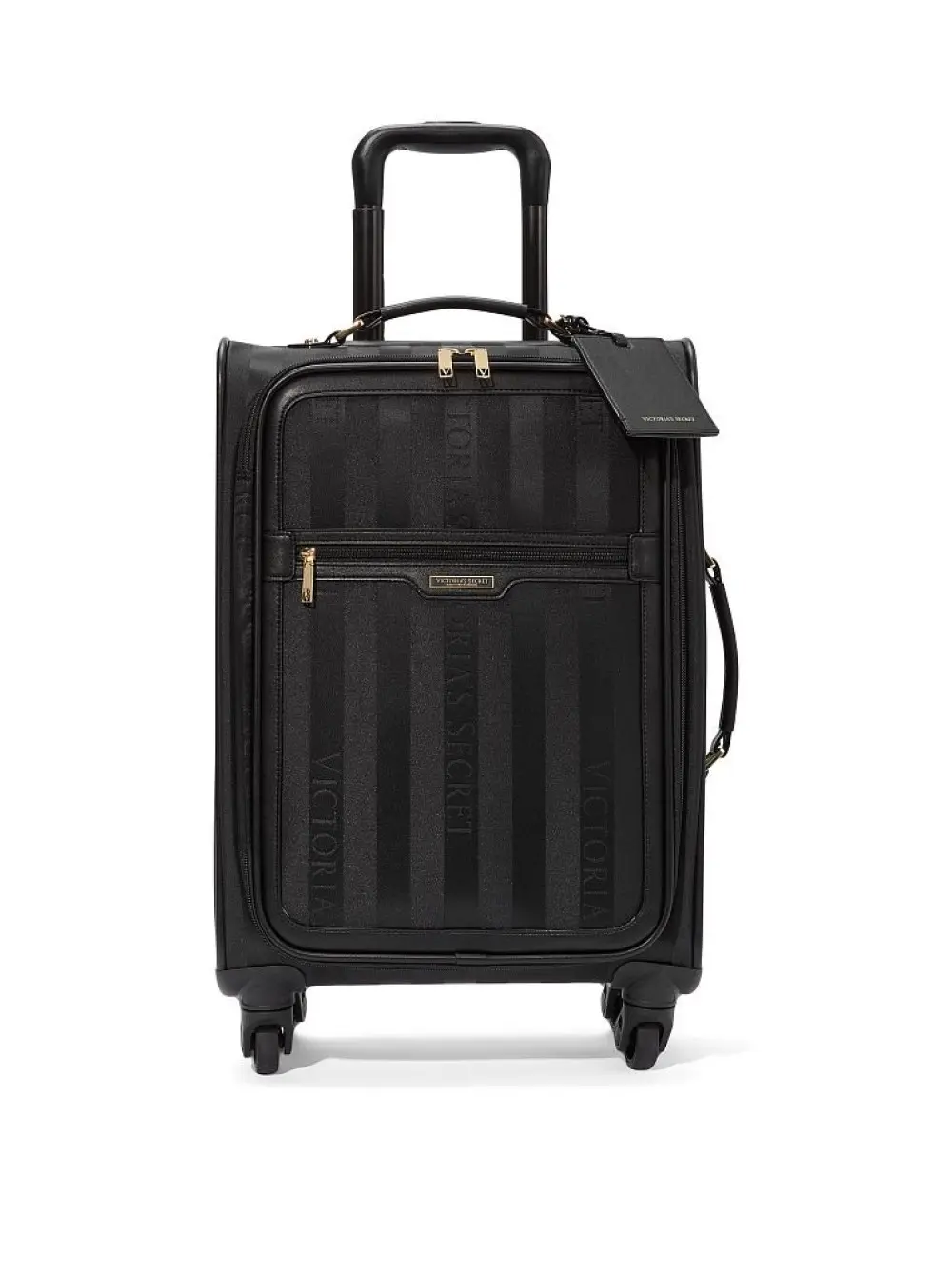 Victoria s Secret Black Stripe Carry On Rolling Luggage SecretAngeL