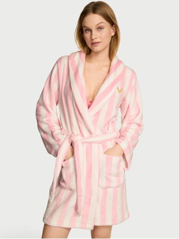 Плюшевий халат Short Cozy Robe Iconic Stripe
