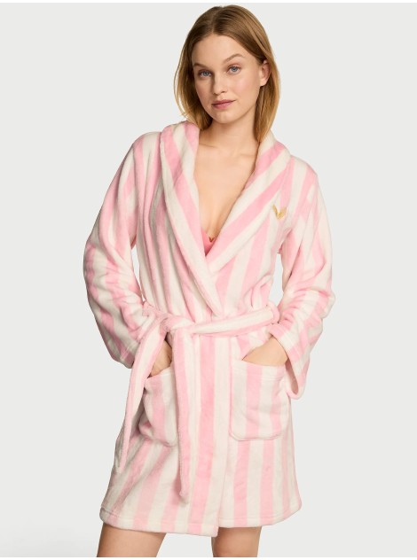 Плюшевый халат Short Cozy Robe Iconic Stripe