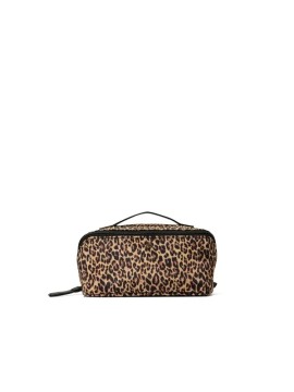 Косметичка Victoria's Secret 3-Piece Expandable Travel Makeup Bag Leopard