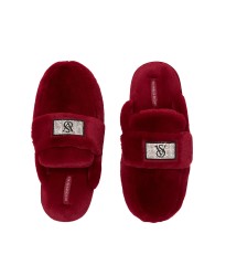 Домашні капці Luxe Plush Shine Patch Slide Slippers Red Lacquer