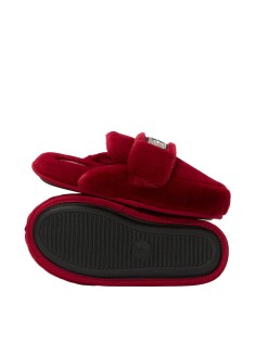 Домашние тапки Luxe Plush Shine Patch Slide Slippers Red Lacquer