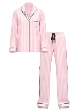 Пижама Glazed Satin Long Pajama Set Angel Pink Stripe
