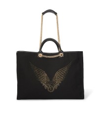 Сумка Backstage Double Handle Tote Black Gold Rhinestone
