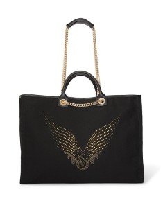 Сумка Backstage Double Handle Tote Black Gold Rhinestone