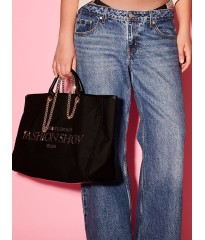 Сумка Backstage Double Handle Tote Black Gold Rhinestone