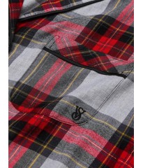 Піжама Flannel Long Pajama Set Plaid Print