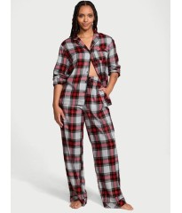 Піжама Flannel Long Pajama Set Plaid Print