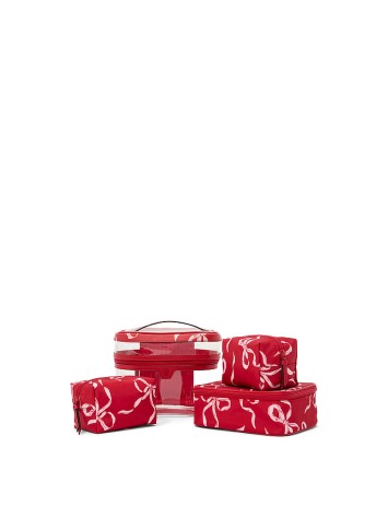 4 в 1 набір косметичок Lipstick Red Bows 4In1 MakeUp Bag 