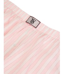 Піжама Victoria's Secret Flannel Long-sleeve Short Tee-Jama Set Pretty Blossom Stripes