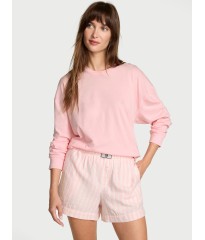 Піжама Victoria's Secret Flannel Long-sleeve Short Tee-Jama Set Pretty Blossom Stripes