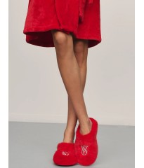Домашні капці Luxe Plush Closed-Toe Slippers Lipstick