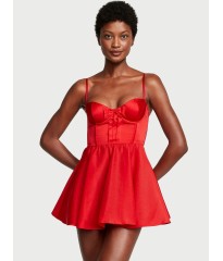 Пеньюар Вікторія Сікрет Lipstick Bow-Topped Bustier Slip Dress 