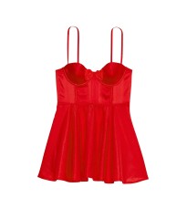 Пеньюар Вікторія Сікрет Lipstick Bow-Topped Bustier Slip Dress 