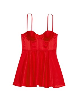 Пеньюар Виктория Сикрет Lipstick Bow-Topped Bustier Slip Dress 