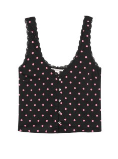 Піжама Victoria&#39;s Secret Cotton Short Cami PJ Set Pink Dot &amp; Lace