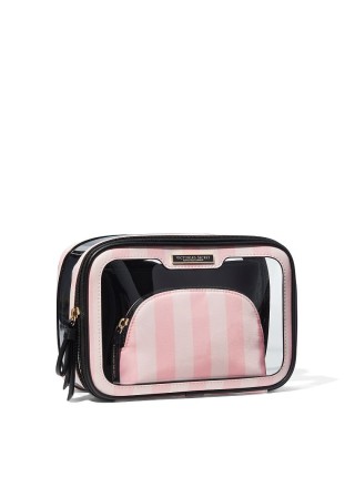 Косметичка 3в1 Victoria’s Secret Beauty Bag Pink Stripe