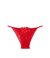 Комплект білизни червоний Victoria's Secret LUXE LINGERIE UNLINED FLORAL EMBROIDERED LIPSTICK