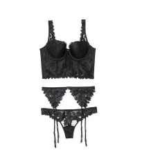 Комплект Victoria's Secret Luxe Lingerie Unlined Floral Embroidered