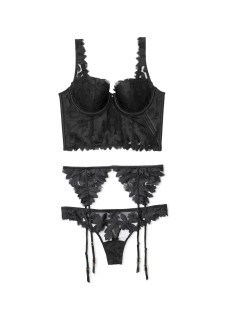 Комплект Victoria's Secret Luxe Lingerie Unlined Floral Embroidered