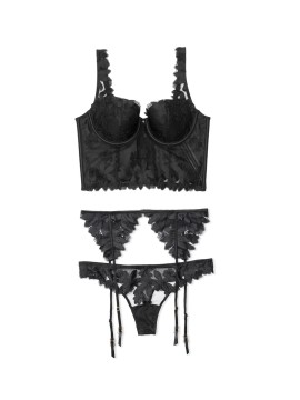 Комплект Victoria’s Secret Luxe Lingerie Unlined Floral Embroidered
