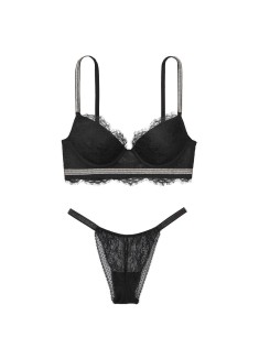 Комплект білизни Victoria's Secret Very Sexy Crystal strap Black Lace bra