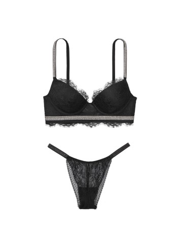 Комплект білизни Victoria's Secret Very Sexy Crystal strap Black Lace bra