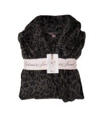 Халат Victoria’s Secret Logo Short Cozy Robe Black Leopard