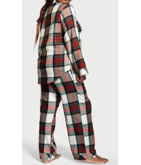 Піжама Victoria's Secret Flannel Long PJ Set Print