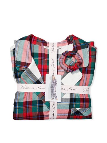 Піжама Victoria's Secret Flannel Long PJ Set Print