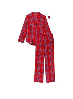 Піжама Victoria's Secret Flannel Long PJ Set Lipstick Bold Lurex Plaid