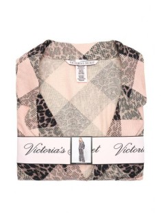 Піжама Victoria's Secret Flannel Long PJ Set Animal print