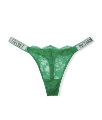 Зелений комплект білизни Вікторія Сікрет Unlined Lace Shine Strap Balconette Bra set