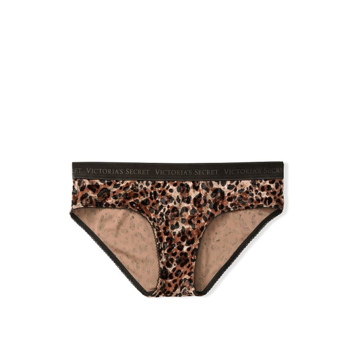 Трусики VICTORIA'S SECRET Logo Cotton Hiphugger Panty Spotted Leopard