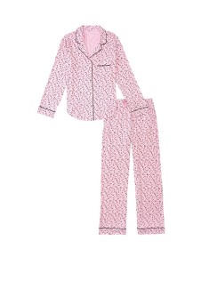 Піжама Victoria's Secret Modal Long PJ Set Pink Hearts