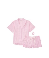 Розовая пижама Victoria’s Secret Flannel Shimmer Short Pj Set